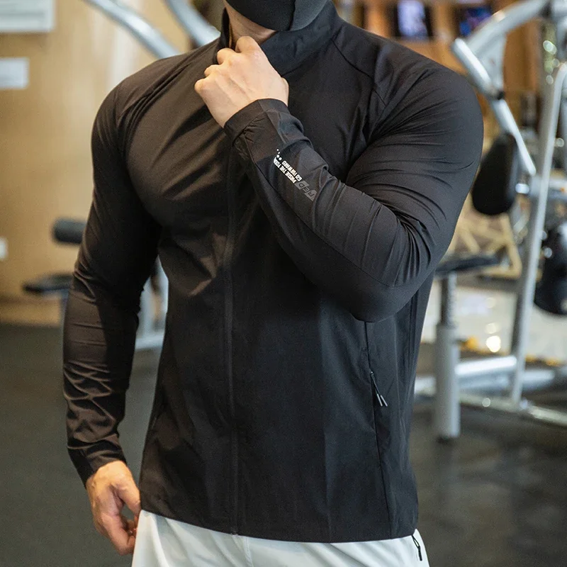 Reflective Running Jacket - Men Ice Silk Quick Dry Hiking