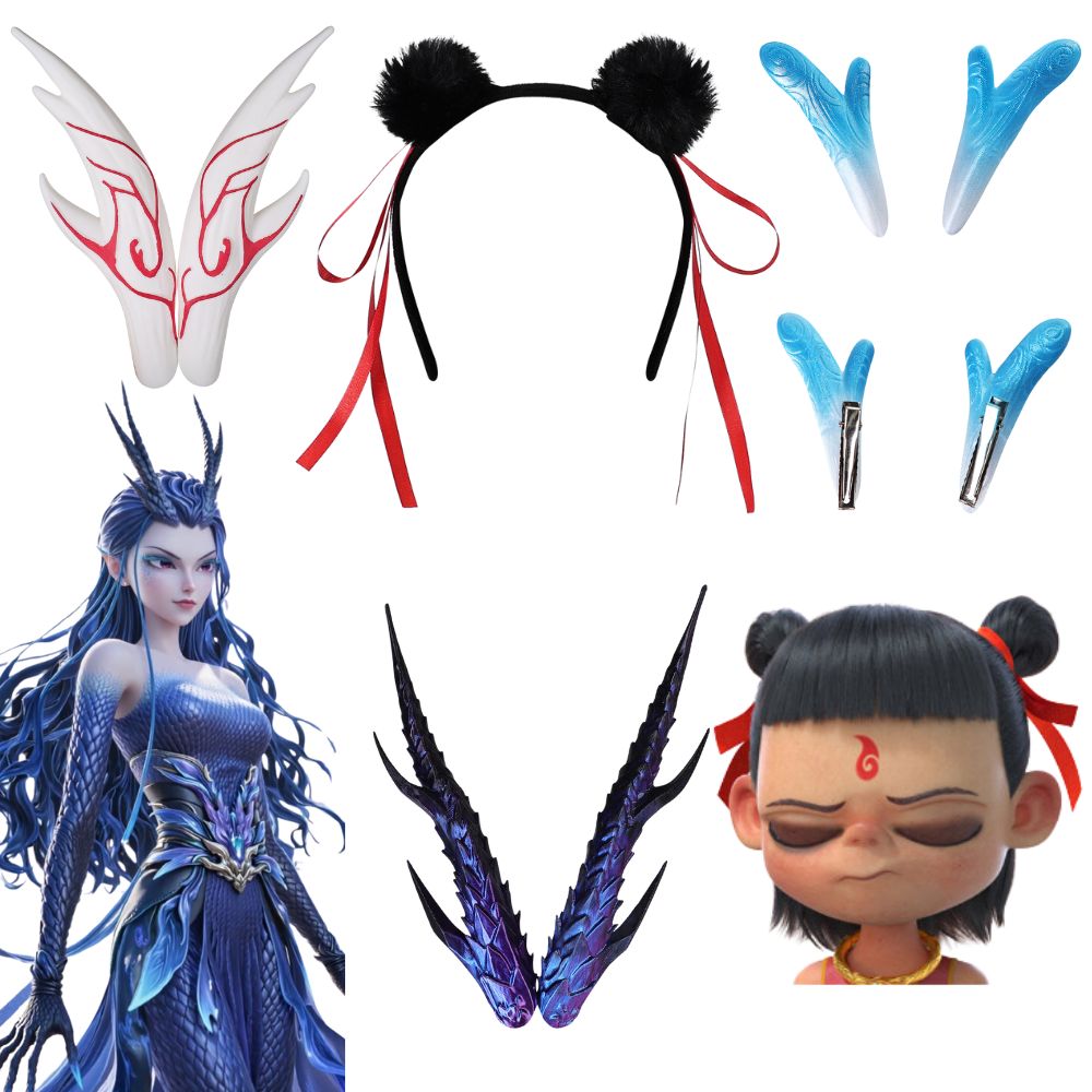 Nezha Ao Bing Cosplay Hair Cli - đánh giá và giá Head Gear Running