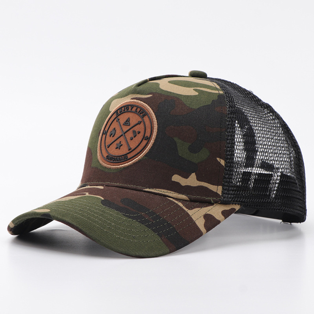 Casual Camo Patchwork Mesh Cap - đánh giá và giá Running Cap Mesh