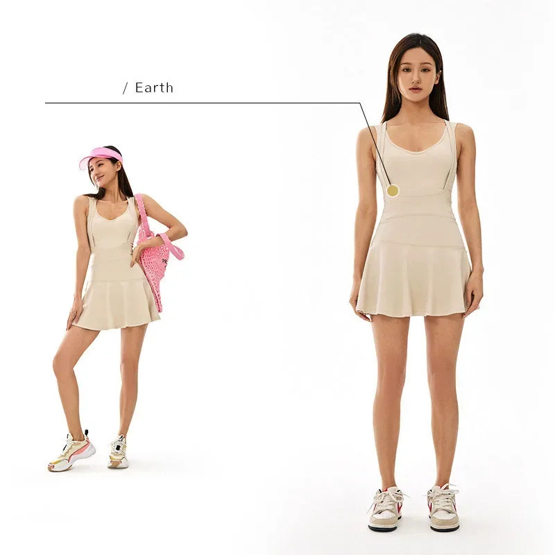 Tennis Dress Female Sleeveless - đánh giá và giá Head Gear Running
